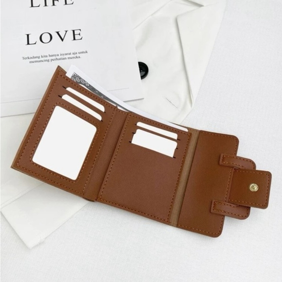 ⚠️Clearance🤎Small Trifold Wallet Brown Cardholder - Picture 4 of 4
